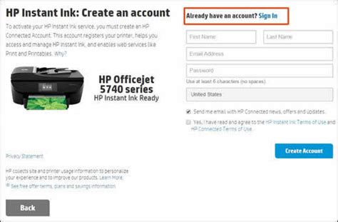 hp instant ink sign in to account|hp printer account.